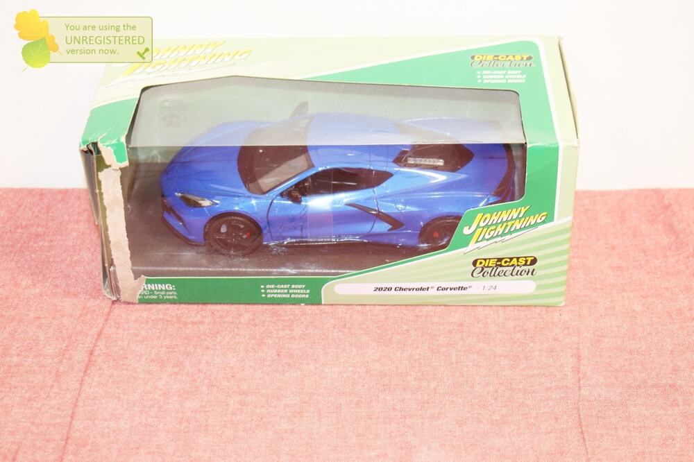 Johnny Lightning 2020 Chevrolet Corvette Blue Die-Cast 1/24
